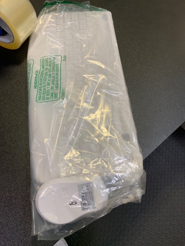 Photo 1 of Wireless Keyboard and Mouse Combo - Full-Sized Ergonomic Keyboard with Wrist Rest, Phone Holder, Sleep Mode, Silent 2.4GHz Cordless Keyboard Mouse Combo for Computer, Laptop, PC, Mac, Windows,White