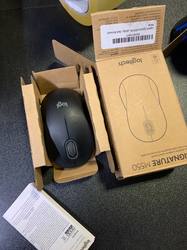 Photo 1 of Logitech Signature M550 Wireless Mouse - for Small to Medium Sized Hands, 2-Year Battery, Silent Clicks, Customizable Side Buttons, Bluetooth, Multi-Device Compatibility - Black