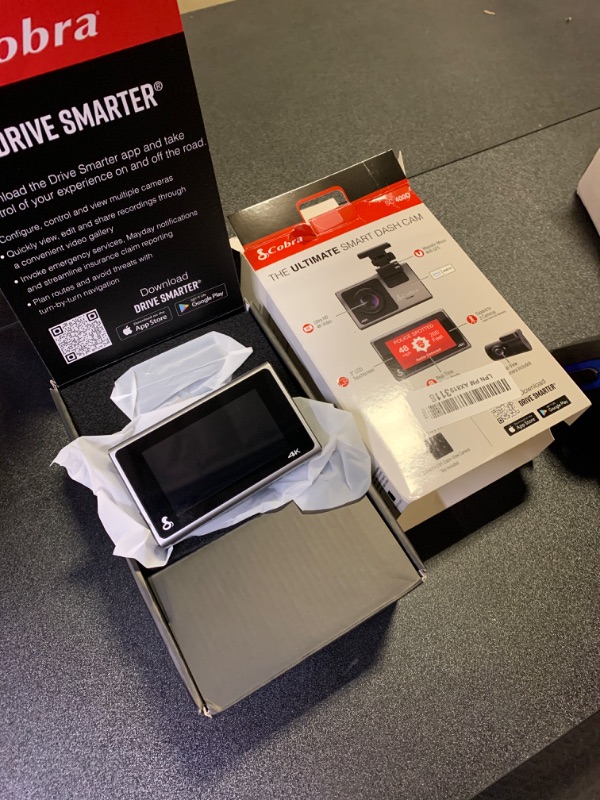 Photo 1 of Cobra Smart Dash Cam + Rear Cam (SC 400D) – UHD 4K Resolution, Alexa Built-In, 3-Camera Capable, Live Police Alerts, Emergency Mayday, Drive Smarter App, 3" Touchscreen, Wi-Fi & GPS, 32GB SD Card Incl