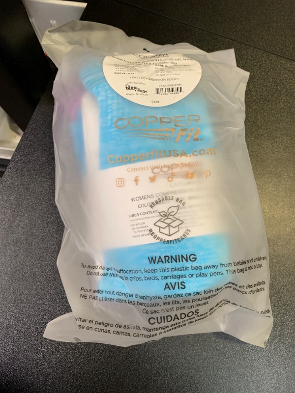 Photo 1 of Copper Fit womens Knee High Compression Socks, Assorted Colors, Small-Medium US