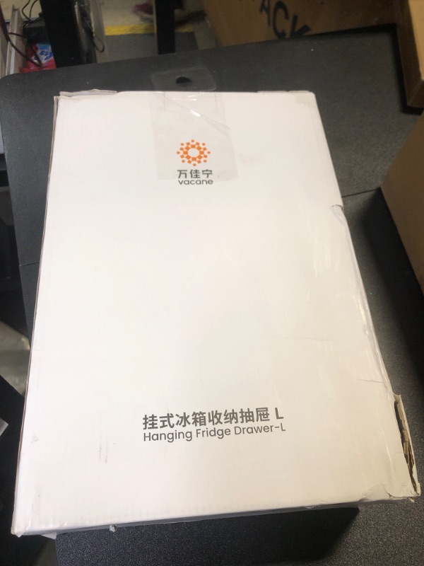 Photo 1 of vacane Large Fridge Under Shelf Drawer, Pull Out Refrigerator Drawer Organizer Fridge Organizer Bins, Fridge Storage Container Holder for Produce, Deli Meat, Cheese, Bacon, Easy to Install-L