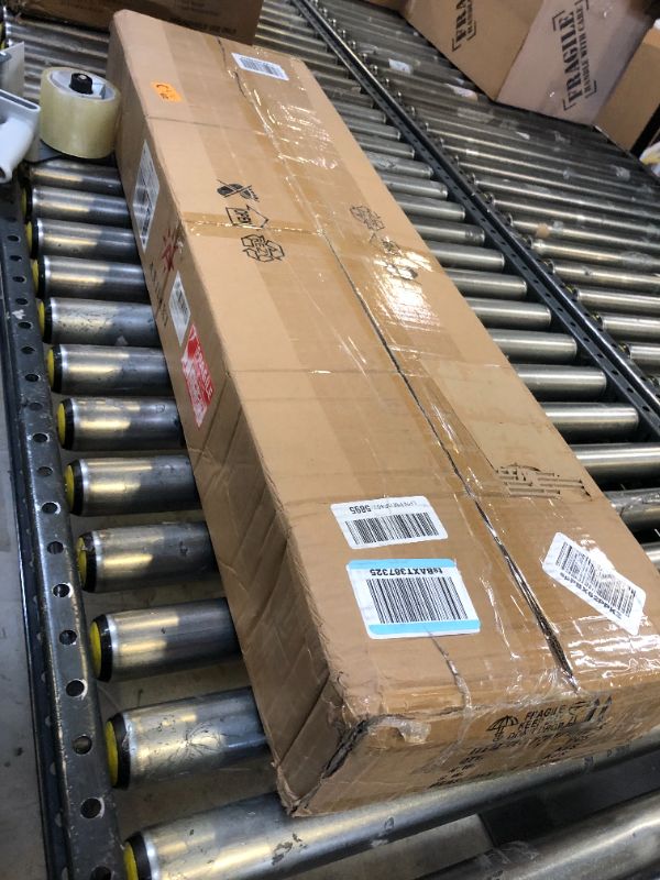 Photo 1 of Gold Crystal Chandelier Modern LED Ceiling Pendant Light Fixture 40” Modern Linear Flush Mount Hanging Light for Dining Room Kitchen Island Bedroom, Brushed Finish Warm White 3000K UL Listed