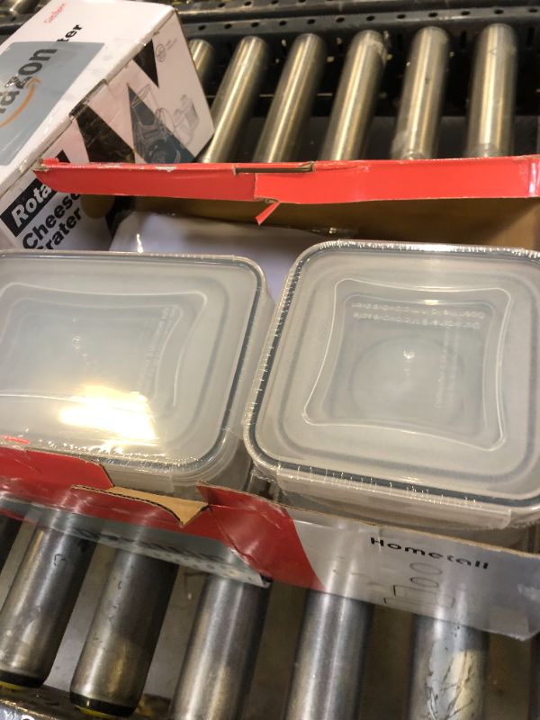 Photo 1 of HOMETALL 50-Piece Food Storage Containers with Lids (25 Containers & 25 Lids), Airtight Reusable Meal Prep Containers for Lunch, Plastic Kitchen Storage Containers with Labels & Marker Pen