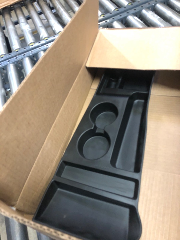 Photo 1 of AutoQi for 2012-2015 Tesla Model S Center Console Organizer Tray, Silicone Cup Holder Compartments Storage Bins fits Model S Accessories