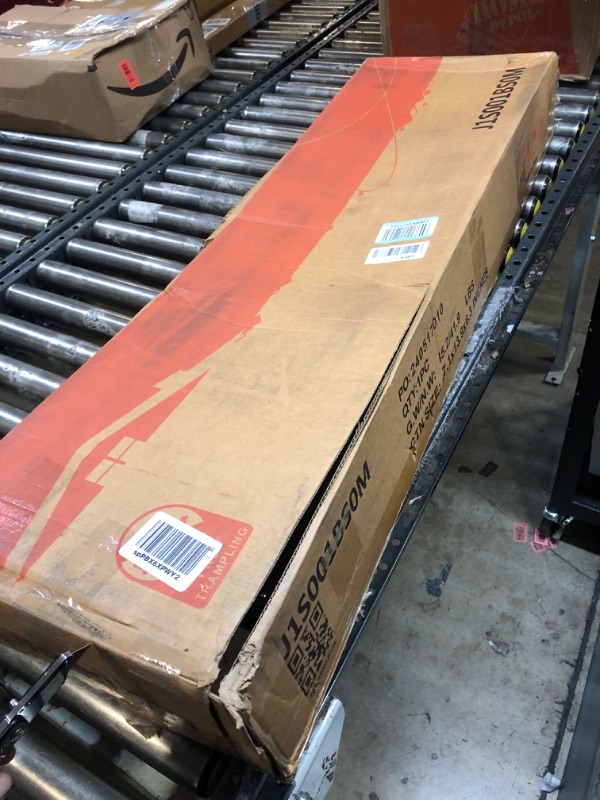 Photo 1 of WICHEMI Metal Expandable Gate, 11 Feet Folding Security Gate, Retractable Driveway Gates Outdoor Accordion Gate Industrial Portable Safety Barricade for Wide Openings, Temporary Traffic Barricade.