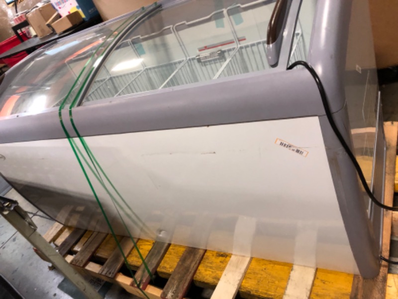 Photo 1 of KoolMore MCF-16C Commercial Ice Cream Freezer Display Case, 16 Cu. Ft, White