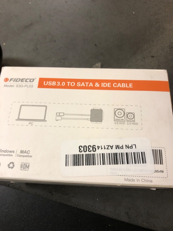 Photo 1 of FIDECO SATA/IDE to USB 3.0 Adapter