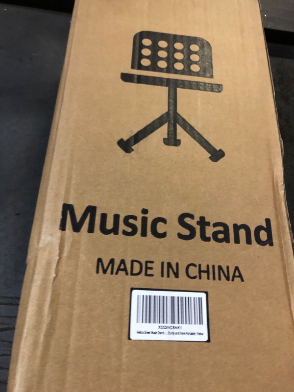 Photo 1 of Vekkia Sheet Music Stand-Metal Professional Portable Perforated Music Stand with Carrying Bag,Folding Adjustable Music Holder,Super Sturdy suitable for Instrumental Performance & Band & Travel