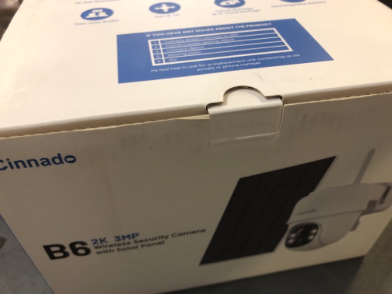 Photo 1 of AB6 2K 3MP with wireless security camera with solar panel.