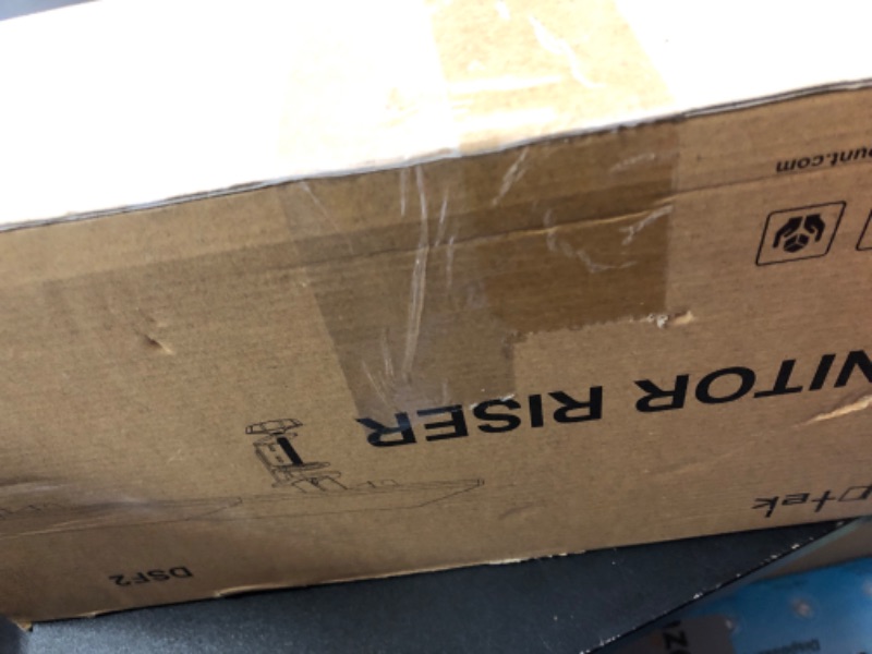 Photo 1 of suptek Clamp-on 32 Inch Dual Monitor Desk Mount Riser Shelf Computer Stands for 2 Monitor,Laptop,Printer, Notebook,32.2” x 7.8” x 5.7”