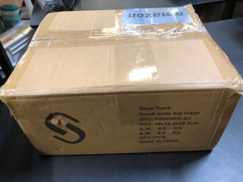 Photo 1 of UNITSTAGE 10-Tier Tall Shoe Rack Organizer Shoe Storage for Entryway 30-40 Pairs Metal Shoe Rack for Closet Heavy-Duty Shoe Rack with Wooden Top Shelf for Garage Rustic Brown