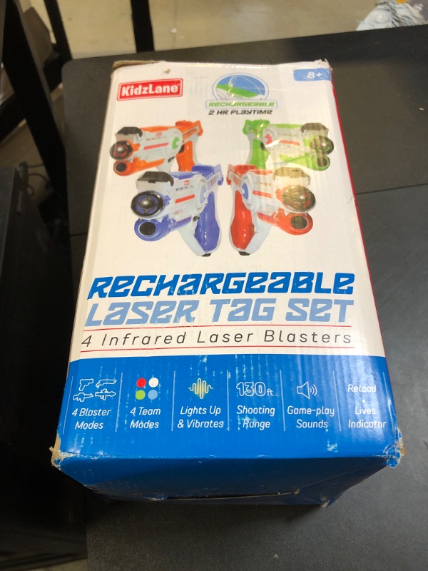 Photo 1 of Kidzlane - | Laser Tag (4-Pack) | Infrared Rechargeable Laser Tag Ages 8+ | Toy Laser Gun Set for Laser Battle | Multiplayer Capabilities, Laser Tag, Lazer Tag, Laser Gun, Kids Laser Tag