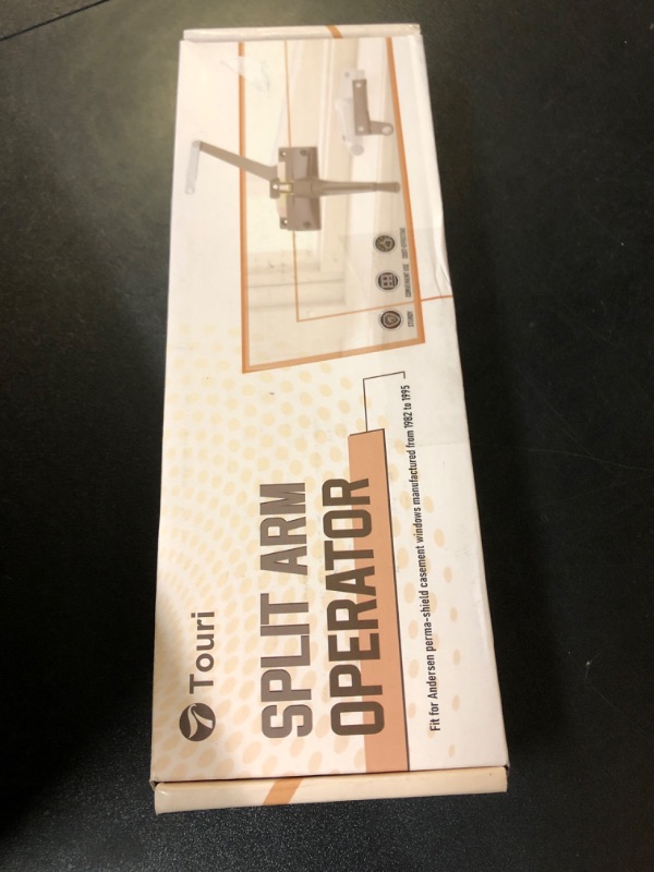 Photo 1 of Split Arm Operator (Left Hand) with Handle for Replacing Damaged Window Crank Fit Andersen Perma-Shield Casement Window (1982-1995), Stone Color