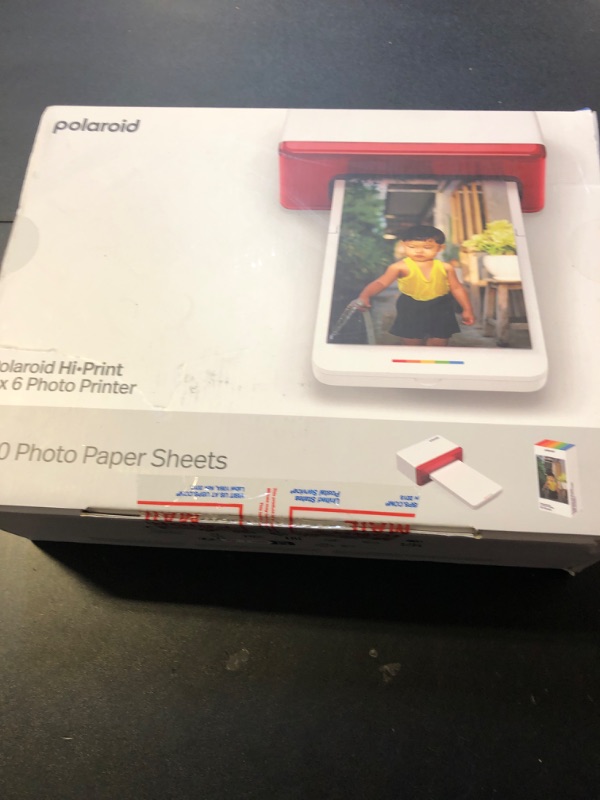 Photo 1 of Polaroid Hi-Print Bluetooth 4x6 Photo Printer + Photo Paper Bundle (80 Sheets Included) (6552)