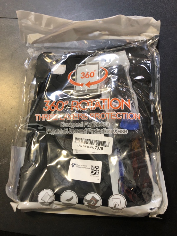 Photo 1 of Case for iPad Air 6th/ 5th/ 4th Generation (2024/2022/2020): Cover for iPad Air 11 Inch M2 /iPad 10.9 Inch with Screen Protector- Stand- Handle- Shoulder Strap- Pencil Holder- Black