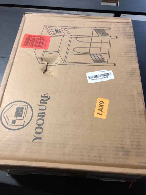 Photo 1 of Yoobure Record Player Stand, 3-Tier White Side Table with Charging Station, Small End Table Nightstand with Vinyl Storage, Tall Beside Tables Turntable Stand for Album CD, Night Stand for Living Room