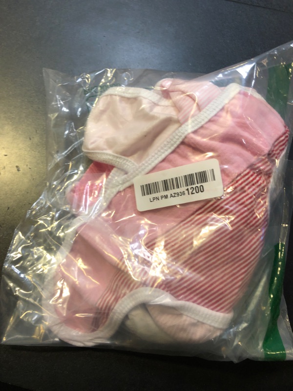 Photo 1 of 3 Pieces Dog Diaper Striped Sanitary Pantie with Adjustable Suspender Washable Reusable Puppy Sanitary Panties Cute Pet Underwear Diaper Jumpsuits for Female Dogs (Fruit Pattern, L)