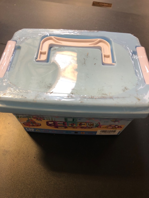 Photo 1 of Magnetic Tiles Building Blocks Toys for Kids, 136 Pieces 3D Creative Castle Construction Magnetic Stacking Set Preschool Intelligence STEM Toys for Girls Boys Age 3years and Up (Educational Set)