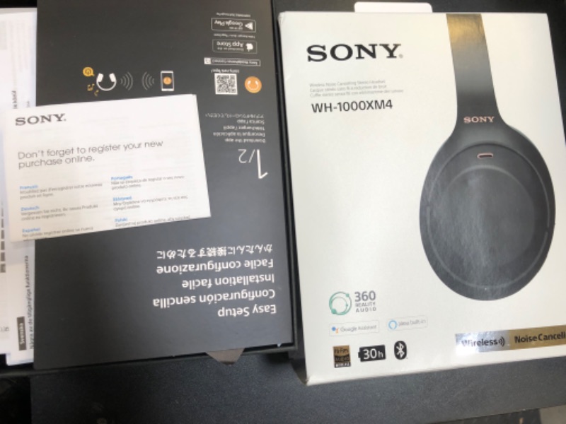 Photo 2 of Sony WH-1000XM4 Wireless Premium Noise Canceling Overhead Headphones - 30hr Battery Life