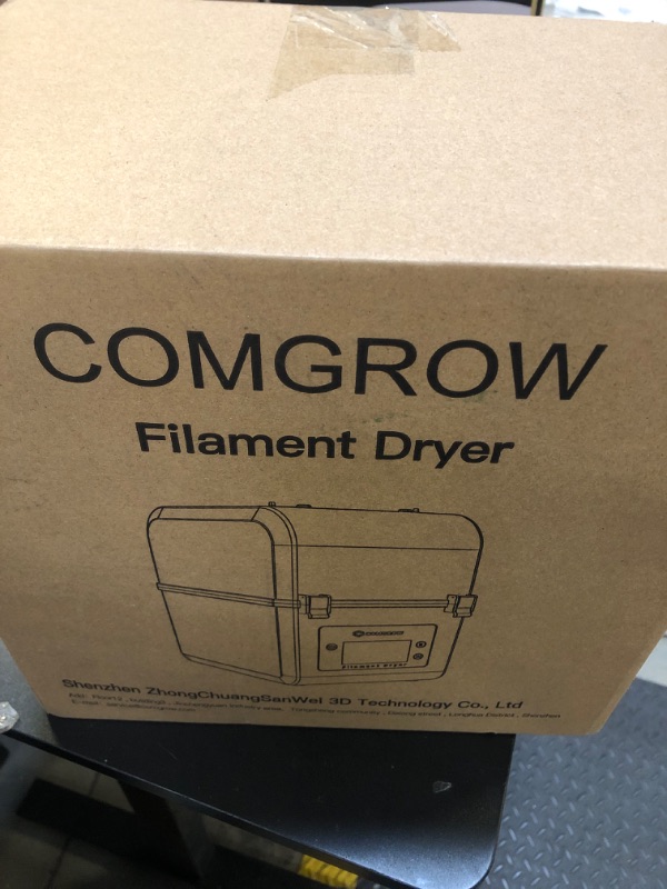 Photo 1 of Comgrow 3D Printer Filament Dryer Box, Comgrow 3D Filament Storages, Keeping Filaments Dry During 3D Printing, Compatible with 1.75mm/2.85mm PLA ABS Material, Filament Dehydrator, Spool Holder