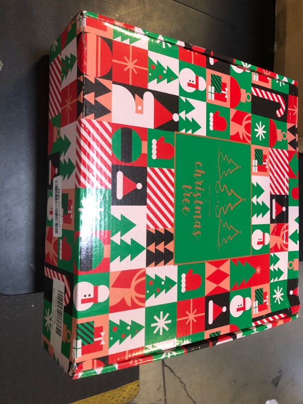 Photo 1 of 5 Ft Pop Up Christmas Tinsel Tree, Green Silver Christmas Pencil Tree with Timer 60 Lights 3D Star, Glitter Collapsible Christmas Tree Decorations 4 Modes 15 Ball Ornaments Xmas Tree Indoor Decor