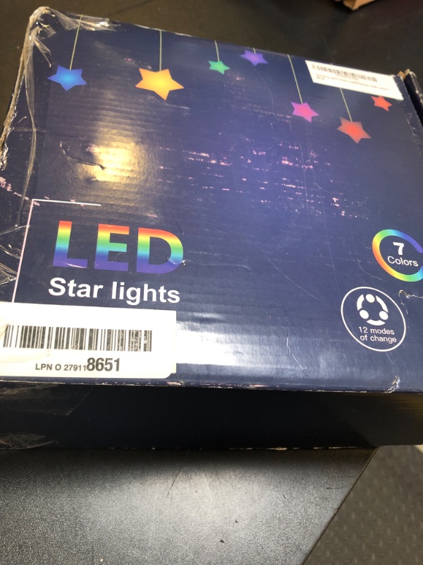 Photo 1 of 49Ft Solar String Lights Outdoor,Stars RGB Lights Solar Powered 8 Colors Changing Led Patio Hanging Lights Outdoor&Indoor Landscape Decorative Waterproof for Pergola Balcony Backyard Walkway Deck