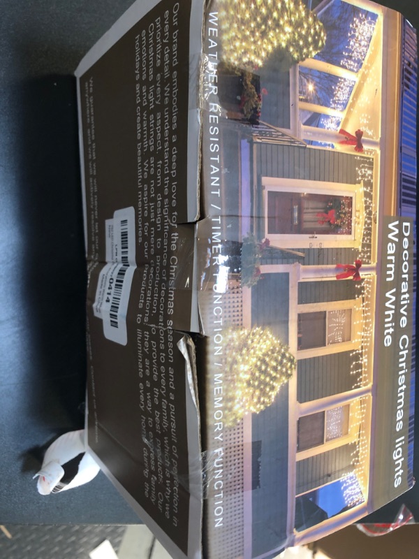 Photo 1 of 792 LED Christma Lights with 176 Drops, 82ft Outdoor Hanging lights with 8 Modes & Timer Memory, Outsite Waterproof Curtain String Lights for Front House Fence Tree Holiday Decorations Warm White