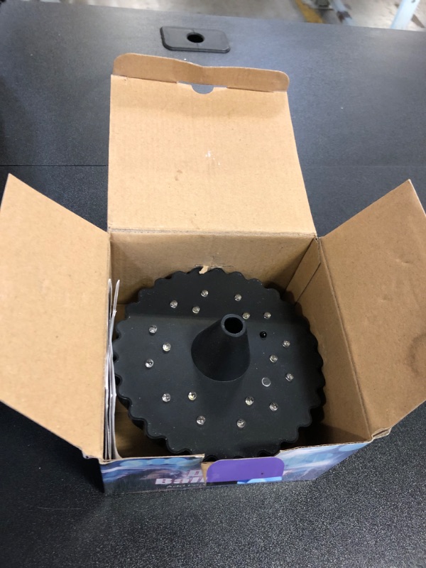 Photo 1 of Disco Ball Motor Rotating with Light: Rechargeable Disco Ball Spinner with Remote Adjustable Speed - 18 RGBW LED Light for Hanging Mirror Ball Wedding Party Decor