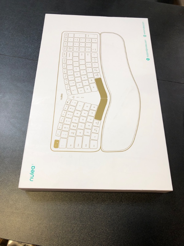 Photo 1 of Nulea RT05B Wireless Ergonomic Keyboard, Split Keyboard with Cushioned Wrist Rest, Bluetooth and USB Connectivity, USB-C Rechargeable, Compatible with Windows Mac