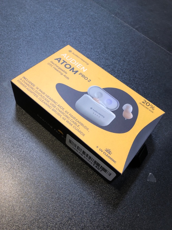 Photo 2 of Audien ATOM PRO 2 Wireless Rechargeable OTC Hearing Aid, Premium Comfort Design and Nearly Invisible