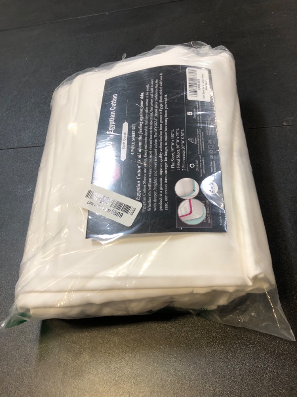 Photo 1 of Short Queen Sheets for RV Camper - 400 Thread Count Cotton Bed Sheets,RV Short Queen Sheets (60 x 75), 4 Piece Set-Upto 15" Deep Pocket-RV Queen Sheets-Camper Sheets (White)