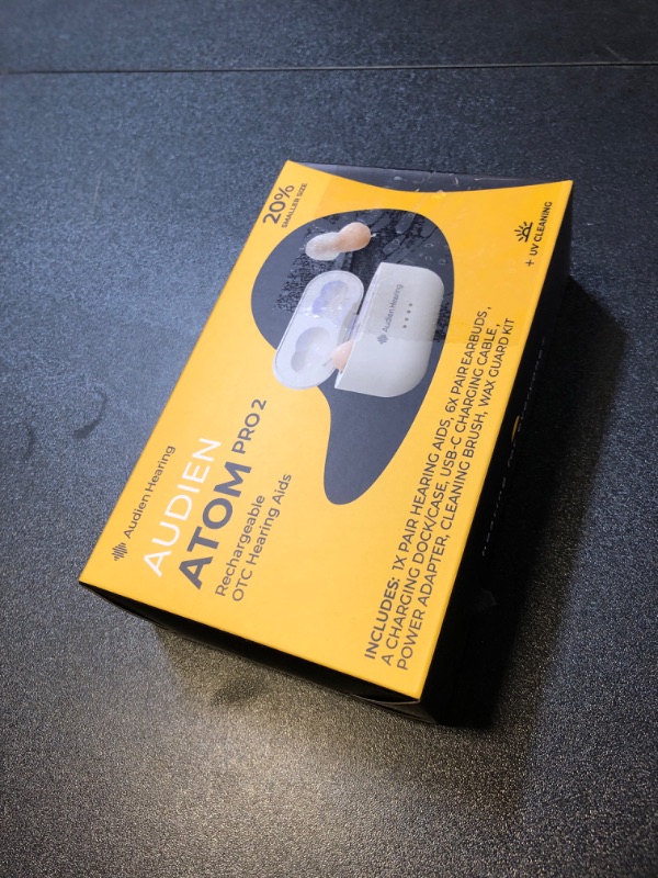 Photo 2 of Audien ATOM PRO 2 Wireless Rechargeable OTC Hearing Aid, Premium Comfort Design and Nearly Invisible