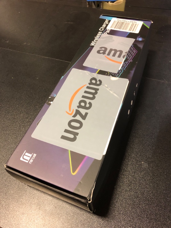 Photo 1 of Mouse Pad with Phone Holder, Wireless Charging Desk Mat, RGB Gaming Mousepad Home Office Large Desk Pad with Ultra-Smooth Surface, Non-Slip Base, Waterproof Keyboard Pad, Classic Black Desk Mat