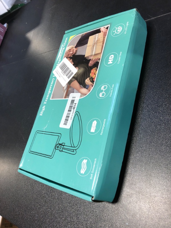 Photo 1 of 5X Large Magnifying Glass with Light, Full Book Page Magnifier for Reading, Hands Free Magnifier with 43 Ultra-Bright Led Lights for SeniorsReading Books,Sewing