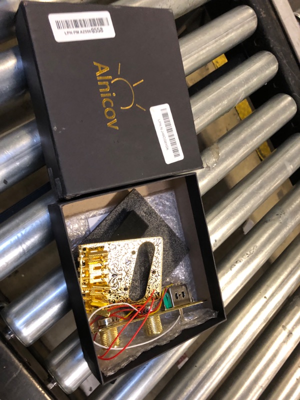 Photo 1 of Alnicov 6 Strings Saddle Bridge Plate, 3 Way Switch Control Plate, Neck Pickup Set for Fender Telecaster Electric Guitars Replacement Parts - Gold