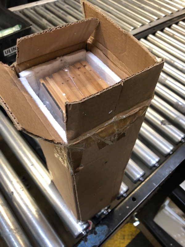 Photo 1 of X-cosrack Bamboo Tea Bag Organizer Storage Box, 3 Tier Stackable Tea Bag Box Natural Wood, Wall Mount Tea Chests with Acrylic for tea bags Office Kitchen Cabinet Pantry