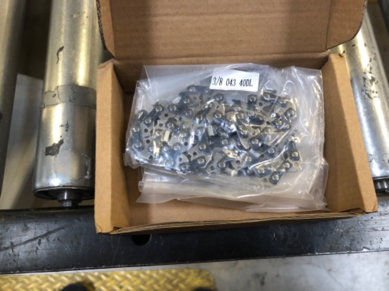 Photo 2 of 10 inch Chainsaw Chain .043" gauge 3/8" LP pitch 40 drive links, Anti_rebound, Compatible with Ryobi, EGO, Worx and more 3 Pack