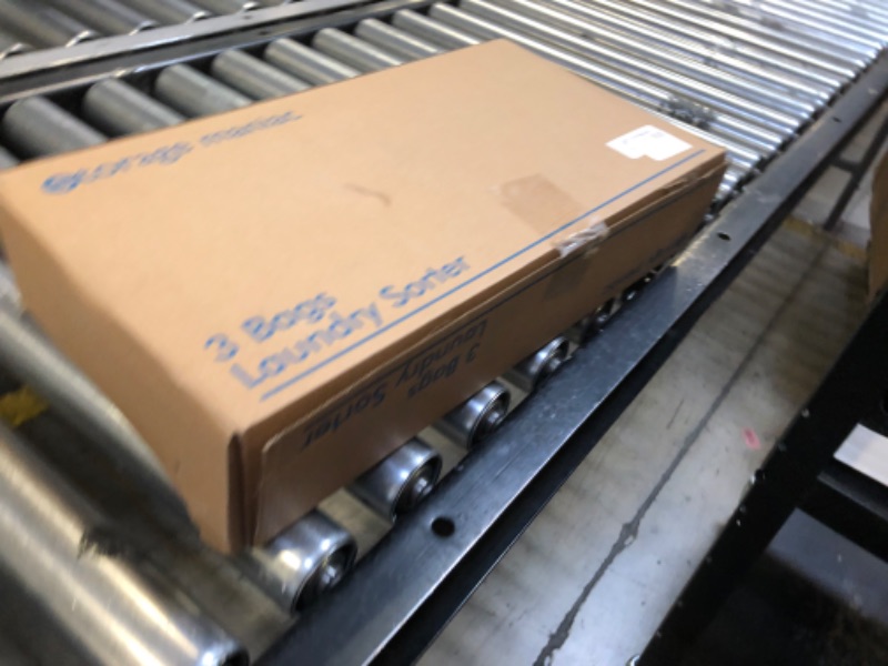 Photo 1 of STORAGEIDEAS Laundry Sorter Hamper with Wheels, Heavy-Duty Laundry Sorter Rolling Cart, Lockable Wheels and Removable Bags, 3 Sections, Beige