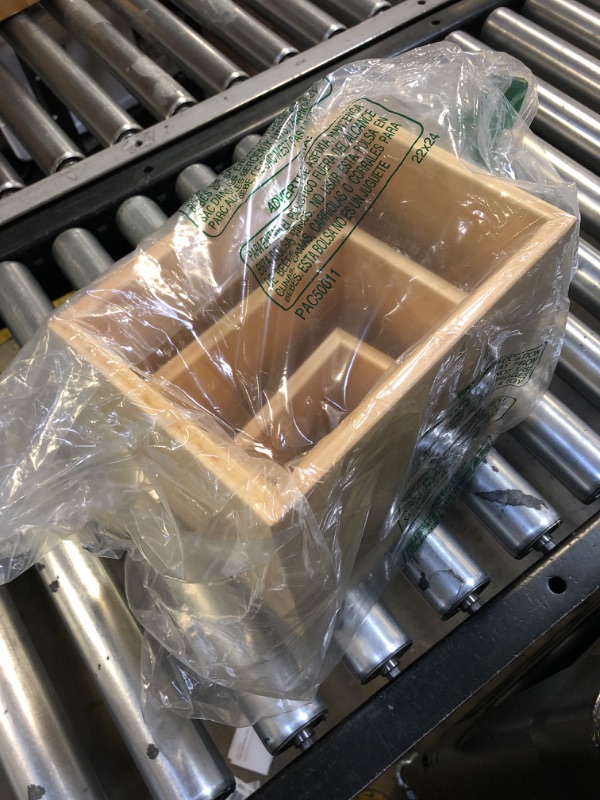 Photo 1 of American Metalcraft BAMRN1 Natural Bamboo Riser Display Set, Brown, 3 Pieces