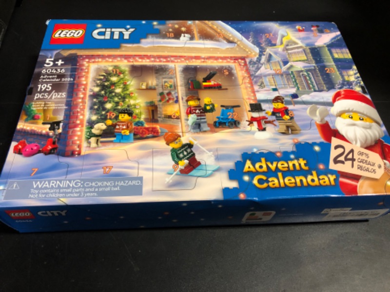 LEGO City 2024 Advent Calendar, Holiday Countdown Gift for Ages 5 and