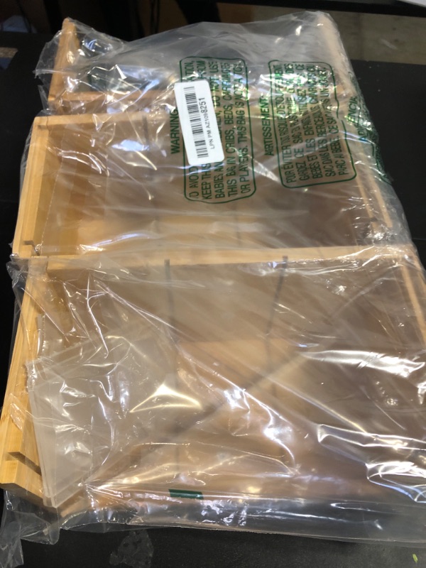 Photo 1 of X-cosrack Bamboo Tea Bag Organizer Storage Box 3 Tier Stackable Tea Bag Holder Tea Caddy Box Containers Tea Packet Rack Teabag Shelf for Office Kitchen Cabinet Pantry