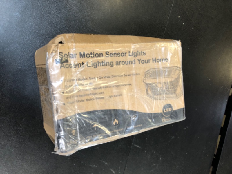 Photo 1 of LANSOW Solar Motion Lights Outdoor 6 Pack, 188 LED/3 Modes, Motion Sensor Outdoor Light, IP65 Waterproof 270° Lighting, Solar Powered Security Flood Lights for Outside Yard Garden Wall(Warm White)