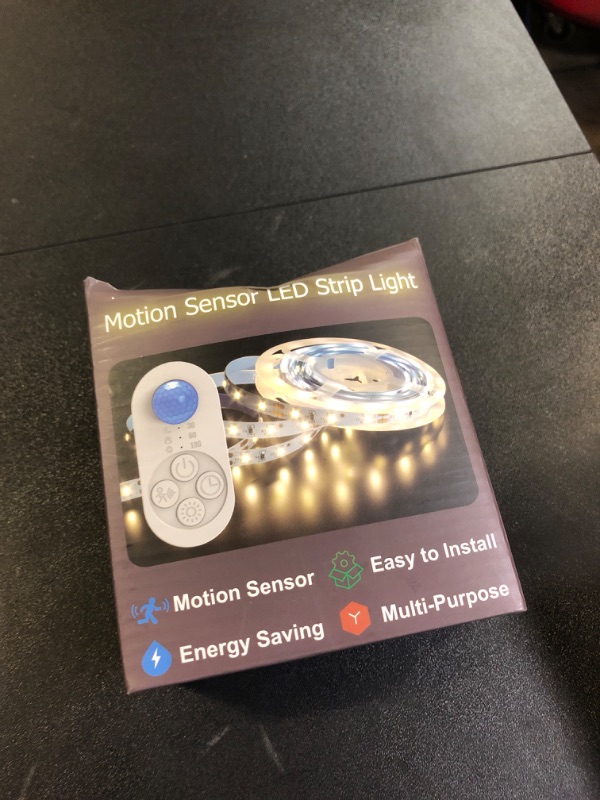 Photo 1 of Dual Motion Sensor Light Indoor, Plug-in Motion Activated Stair Light Strip Indoor with Double Motion Sensor, Dimmer, Delay Timer for Stairway, Double Bed, Corridor, Warm White 3000K, 16.4FT, 150 LEDs