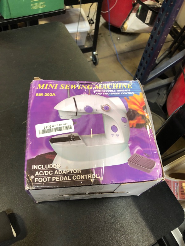 Photo 1 of Mini Sewing Machine,Portable Sewing Machine for Beginners Adult Kids, 2-Thread 2-Speed 2-Switches Electric Crafting Mending Machine Travel Automatic Sewing Machine