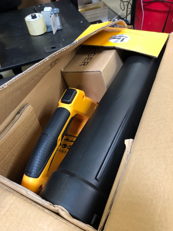 Photo 1 of EWORK Cordless Leaf Blower - 21V Electric Leaf Blower Cordless with (2) 3.0Ah Battery and Fast Charger 400CFM Variable Speed & Turbo Mode - Battery Powered Leaf Blowers for Lawn Care and Patio