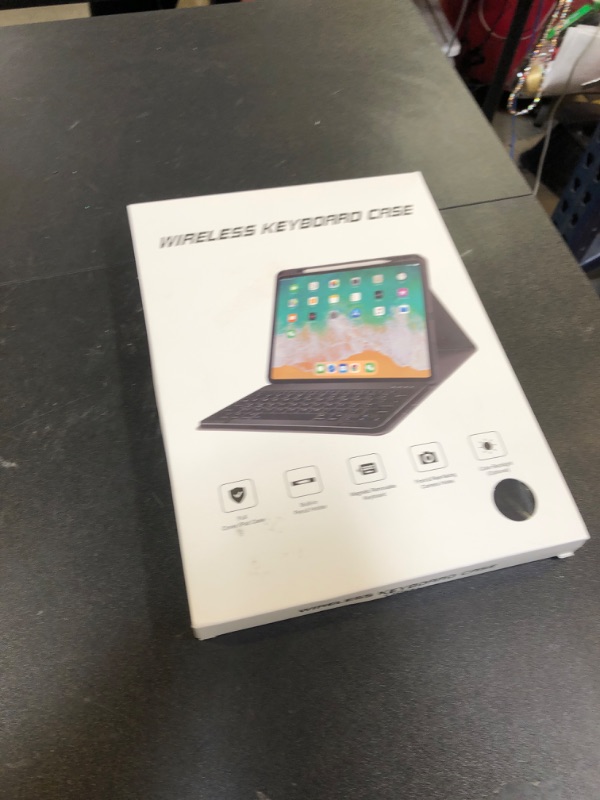 Photo 1 of Keyboard case for iPad 5th/6th Generation 2017/2018, 9.7 Inch iPad Air 2 Case with Keyboard, Removable Wireless Backlit Keyboard Detachable, Folio Smart Cover, Tablet Case with Pencil Holder(Black)