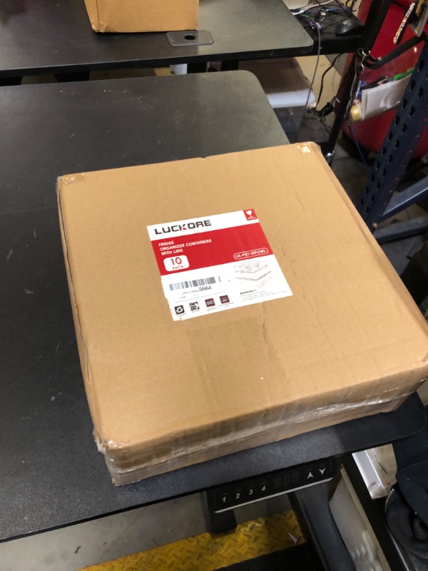 Photo 1 of Luckore 10 Pack Clear Fridge Organizer, Stackable Refrigerator Organizer Bins with Lids, Fridge Storage Containers for Kitchen, Food, Cabinets, Fridge, Fruits, Vegetables, Cereals