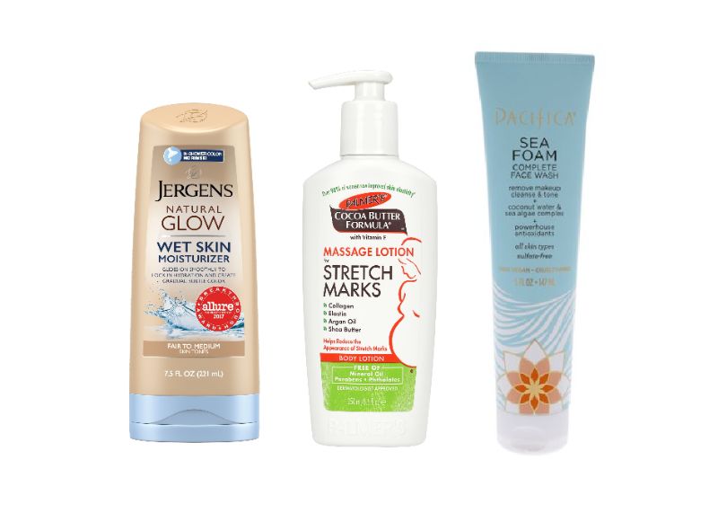 Photo 1 of 3 Pack Skin Products- 1 Stretch Mark Diminisher, 1 Jergens Natural Glow, & 1  Sea Foam Face Wash 