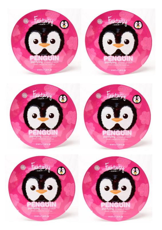 Photo 1 of 6 Pack Penguin Purifying Sheet Mask with Licorice & Coffee Seed Extract New