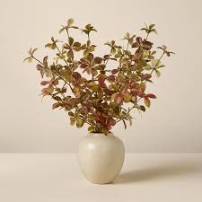 Photo 1 of 24-29" 6pc Faux Rusted Quince Leaf Fall Arrangement - Hearth & Hand™ with Magnolia: Artificial Plant, Farmhouse Decor, Indoor Use